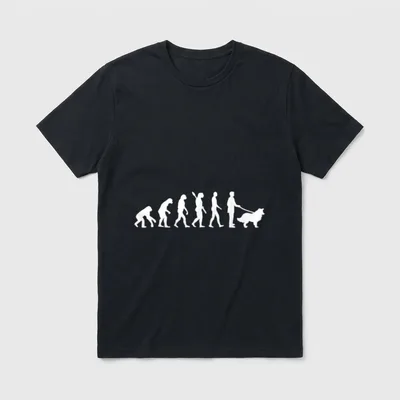 Evolution Border Collie T-Shirt – Klassisches T-Shirt in Schwarz