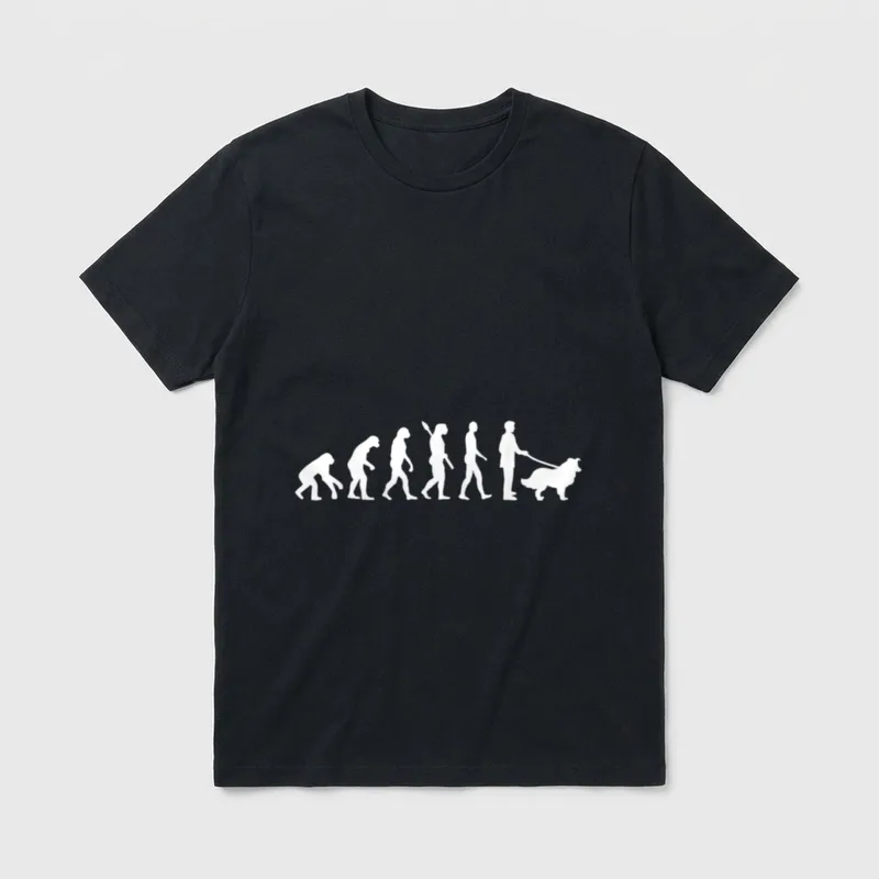 Evolution Border Collie T-Shirt – Klassisches T-Shirt in Schwarz