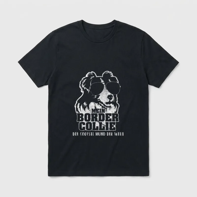 Mein Border Collie T-Shirt – Klassisches T-Shirt in Schwarz