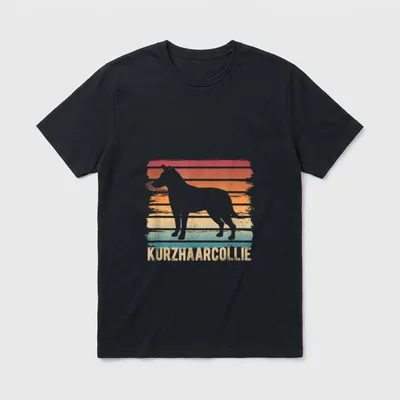 Kurzhaarcollie Kurzhaar Collie Hund Herrchen T-Shirt – Klassisches T-Shirt in Schwarz