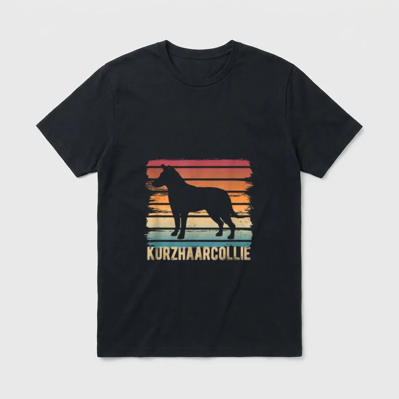 Kurzhaarcollie Kurzhaar Collie Hund Herrchen T-Shirt – Klassisches T-Shirt in Schwarz