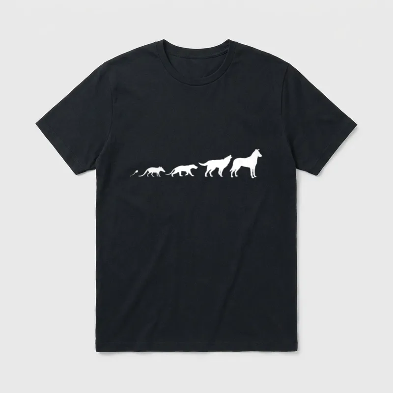 Kurzhaarcollie Hunde Evolution T-Shirt – Klassisches T-Shirt in Schwarz