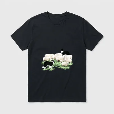 Border Collie Hunde Hüten T-Shirt – Klassisches T-Shirt in Schwarz