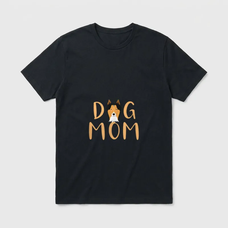Cute Collie Dog Mom T-Shirt – Klassisches T-Shirt in Schwarz