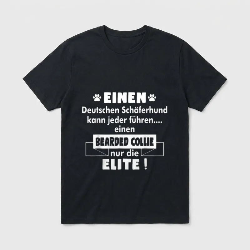 Bearded Collie Bearded Collie Hund T-Shirt – Klassisches T-Shirt in Schwarz