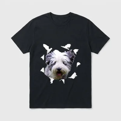Bearded Collie Bearded Collie T-Shirt 0161 – Klassisches T-Shirt in Schwarz