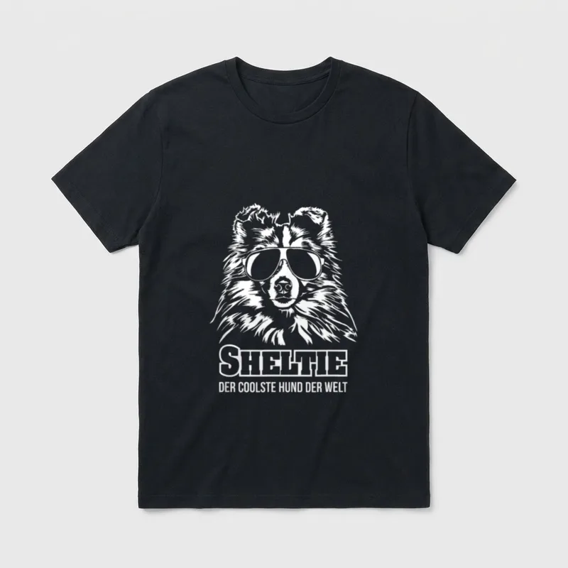 Sheltie cooler Hund lustiger T-Shirt – Klassisches T-Shirt in Schwarz