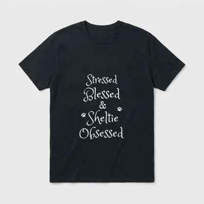 Shelties Sheltie Sheltie Obsessed T-Shirt – Klassisches T-Shirt in Schwarz