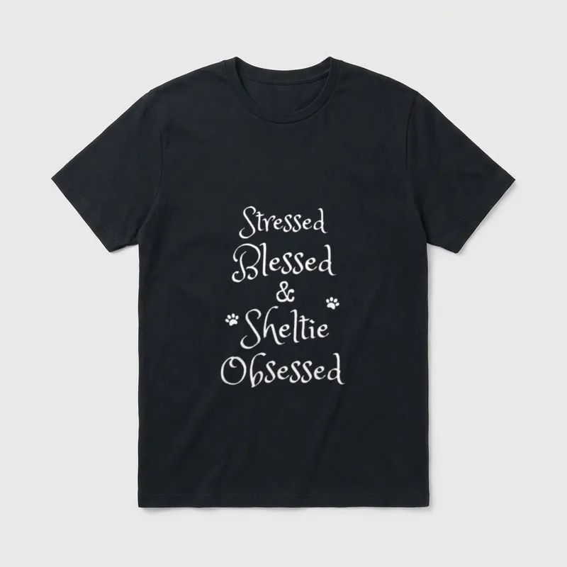 Shelties Sheltie Sheltie Obsessed T-Shirt – Klassisches T-Shirt in Schwarz