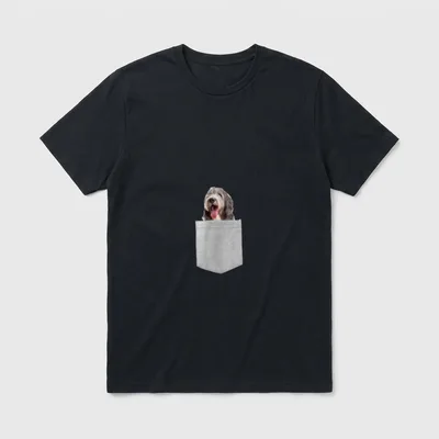 Bearded Collie Dog T-Shirt – Klassisches T-Shirt in Schwarz