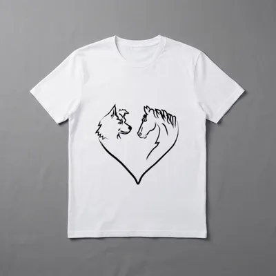 Herz Hund Border Collie T-Shirt 0183 – Klassisches T-Shirt in Schwarz