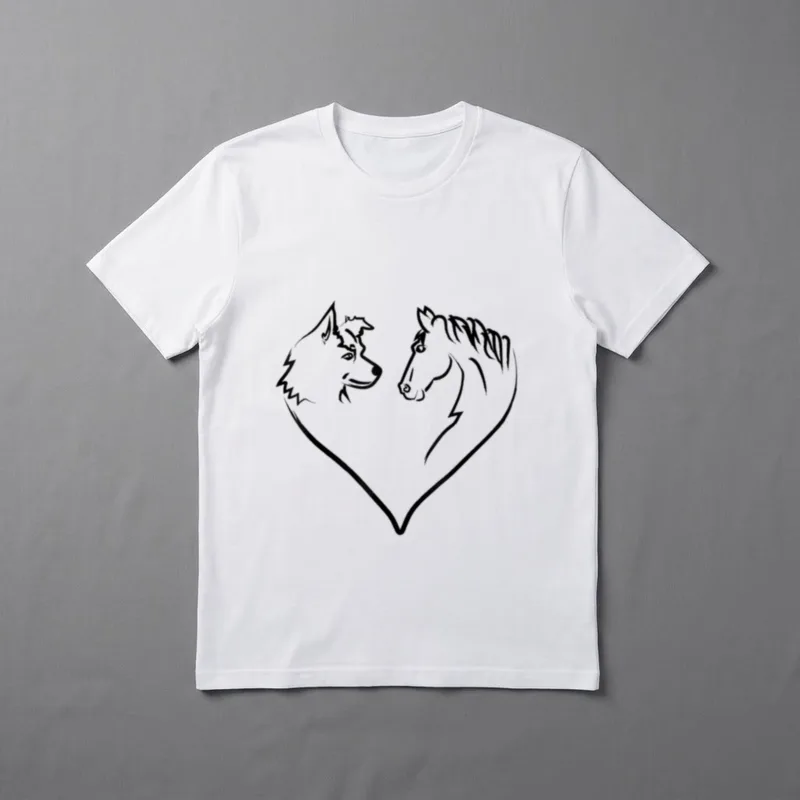 Herz Hund Border Collie T-Shirt 0183 – Klassisches T-Shirt in Schwarz