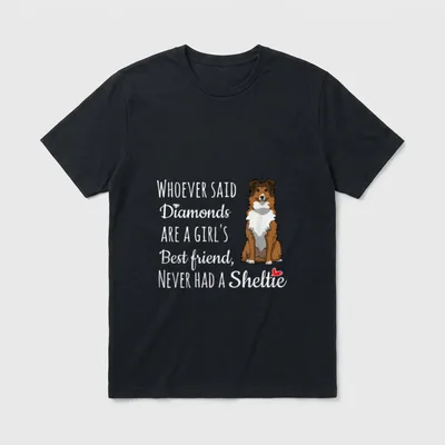 Niedliche Sheltie Girl s T-Shirt – Klassisches T-Shirt in Schwarz