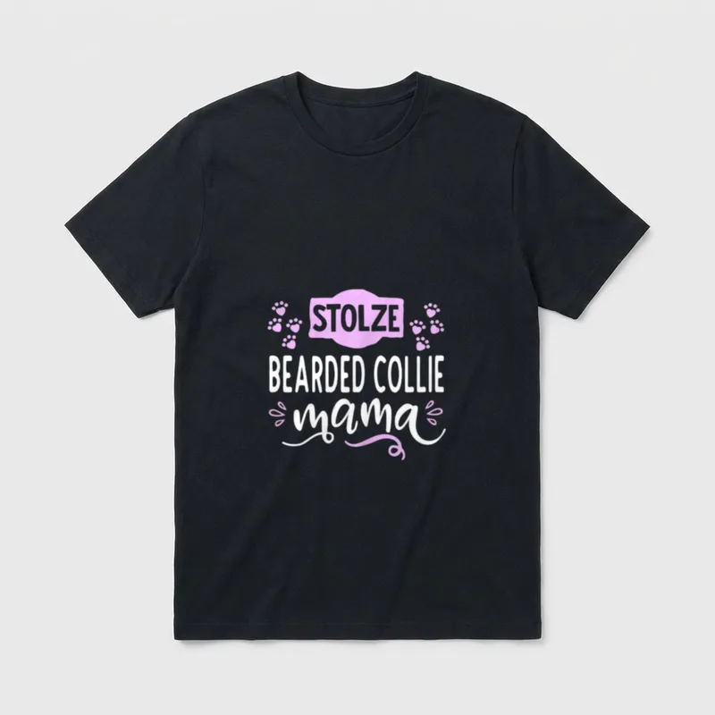 Stole Bearded Collie Mama-Schöne T-Shirt – Klassisches T-Shirt in Schwarz