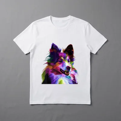Sheltie Rough Collie buntes T-Shirt – Klassisches T-Shirt in Schwarz