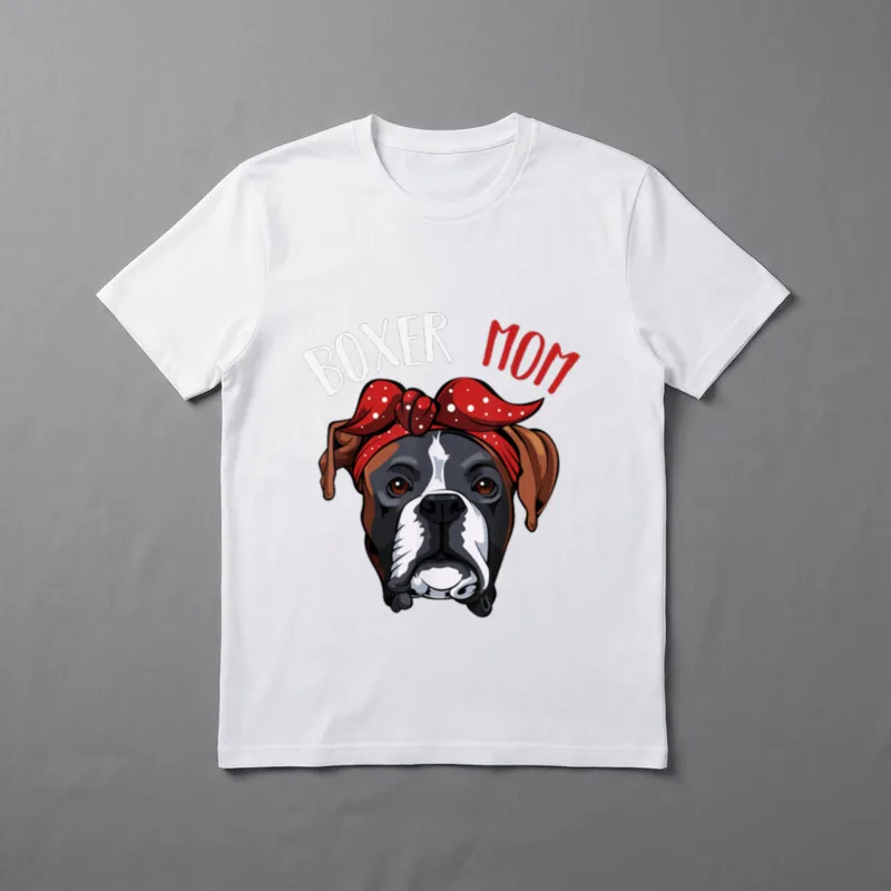 Boxer Mom Shirt – Klassisches T-Shirt in Schwarz