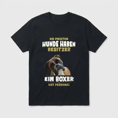 Boxer Deutscher Boxer Hund T-Shirt – Klassisches T-Shirt in Schwarz