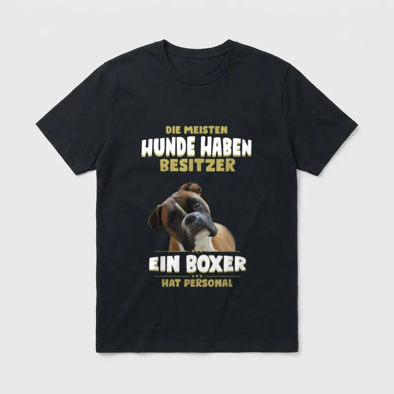 Boxer Deutscher Boxer Hund T-Shirt – Klassisches T-Shirt in Schwarz