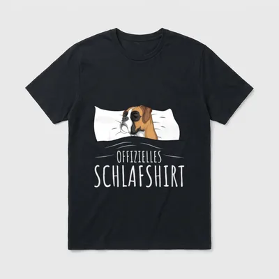 Offizielles Schlafshirt Boxer Hunde T-Shirt – Klassisches T-Shirt in Schwarz