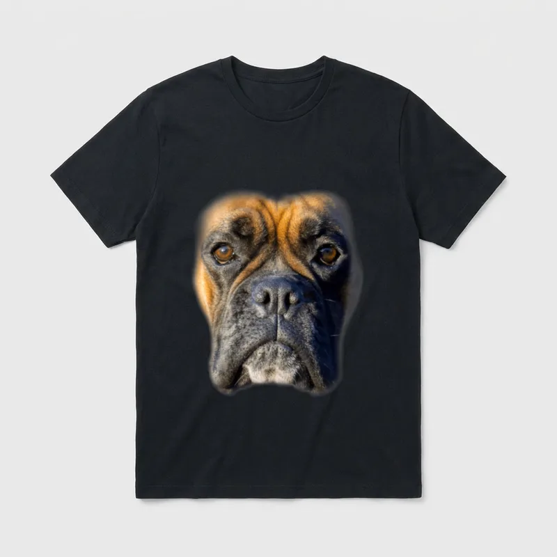 Boxer Hunde Gesicht Hunde T-Shirt – Klassisches T-Shirt in Schwarz