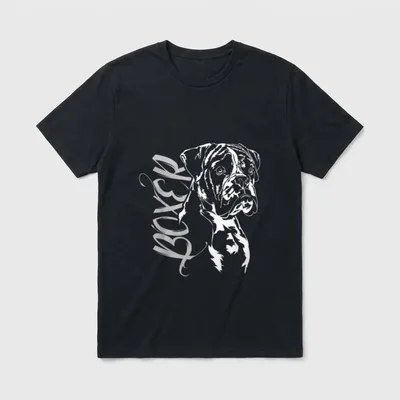 Deutscher Boxer Hund Hunde Portrait T-Shirt – Klassisches T-Shirt in Schwarz