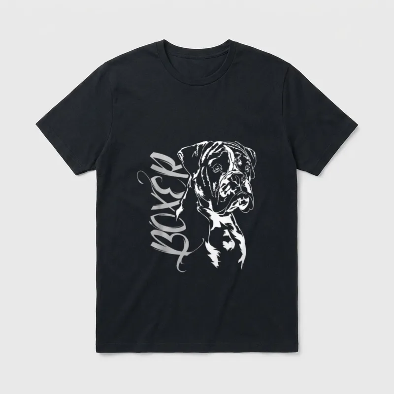 Deutscher Boxer Hund Hunde Portrait T-Shirt – Klassisches T-Shirt in Schwarz