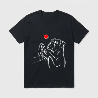 Boxer Hunde Liebe Frauchen T-Shirt – Klassisches T-Shirt in Schwarz