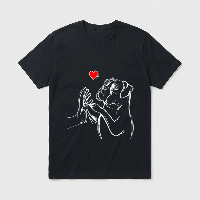 Boxer Hunde Liebe Frauchen T-Shirt – Klassisches T-Shirt in Schwarz