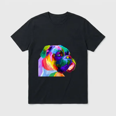 Deutscher Boxer Pop Art T-Shirt – Klassisches T-Shirt in Schwarz