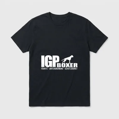 Boxer Hund IGP Hundesport T-Shirt – Klassisches T-Shirt in Schwarz