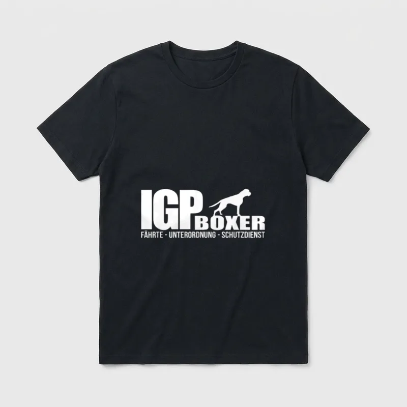 Boxer Hund IGP Hundesport T-Shirt – Klassisches T-Shirt in Schwarz