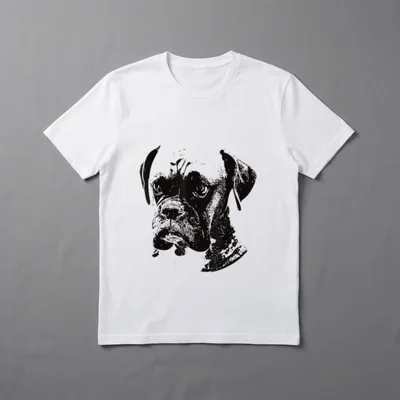 Boxer Hund T-Shirt 0022 – Klassisches T-Shirt in Schwarz