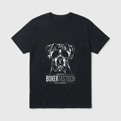 Lustiger Deutscher Boxer Boxertastisch T-Shirt – Klassisches T-Shirt in Schwarz
