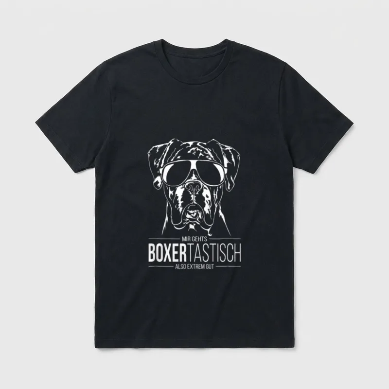 Lustiger Deutscher Boxer Boxertastisch T-Shirt – Klassisches T-Shirt in Schwarz