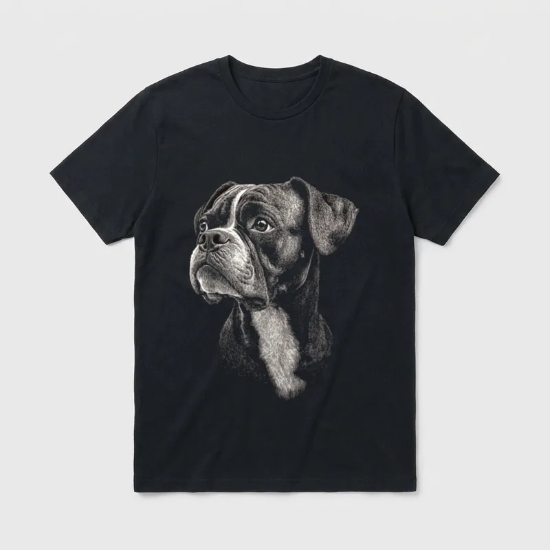 Boxer Hund Motiv Pet T-Shirt – Klassisches T-Shirt in Schwarz