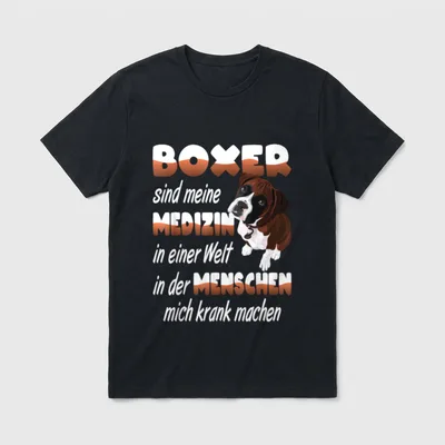 Boxer Hund Hundeliebhaber Deutscher T-Shirt – Klassisches T-Shirt in Schwarz