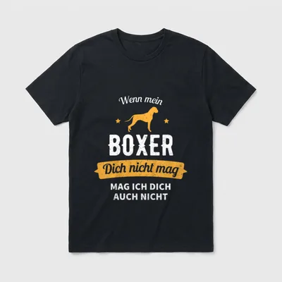 Deutscher Boxer Hunde Sprüche T-Shirt – Klassisches T-Shirt in Schwarz