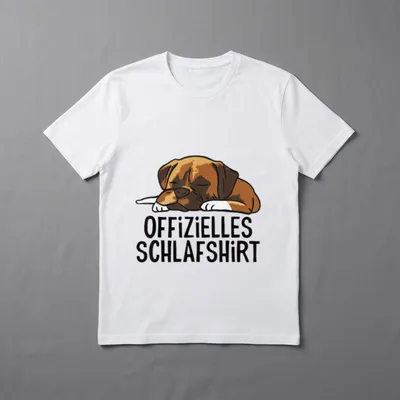 Offizielles Schlafshirt Boxer Hunde Nachthemd T-Shirt – Klassisches T-Shirt in Schwarz