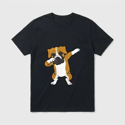 Dabbing Box Hund Boxer T-Shirt – Klassisches T-Shirt in Schwarz