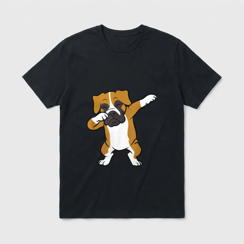 Dabbing Box Hund Boxer T-Shirt – Klassisches T-Shirt in Schwarz