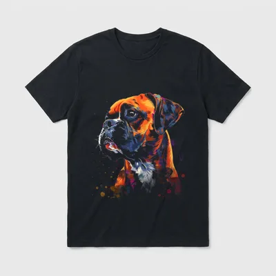 Boxer Hund Splash T-Shirt – Klassisches T-Shirt in Schwarz