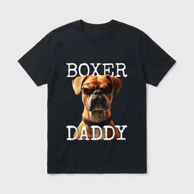 Deutscher Boxer Dad Hunde T-Shirt – Klassisches T-Shirt in Schwarz