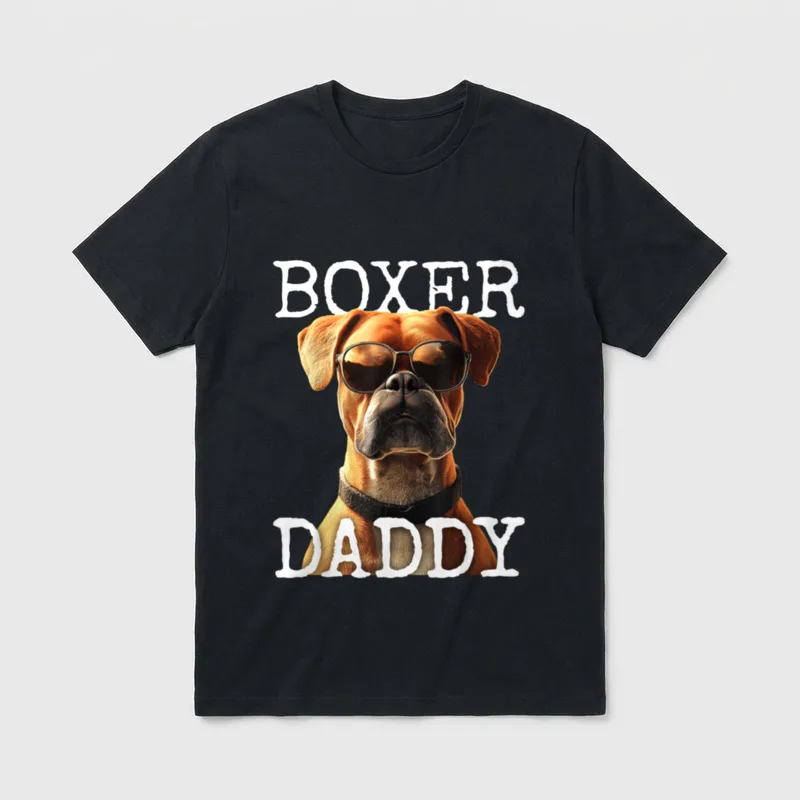Deutscher Boxer Dad Hunde T-Shirt – Klassisches T-Shirt in Schwarz