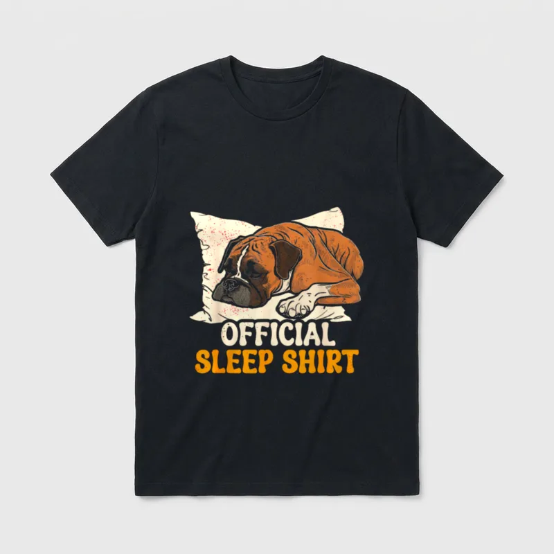 Offizielles Schlafshirt Boxer Hund PJ T-Shirt – Klassisches T-Shirt in Schwarz