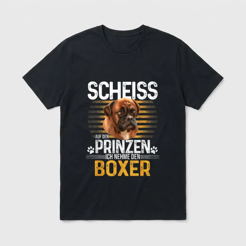 Boxer Hund Hunderasse T-Shirt – Klassisches T-Shirt in Schwarz