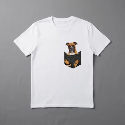 Lustiger Boxer Hund T-Shirt – Klassisches T-Shirt in Schwarz