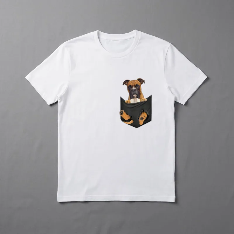 Lustiger Boxer Hund T-Shirt – Klassisches T-Shirt in Schwarz
