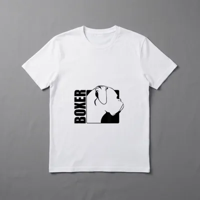 Boxer Hund Profil Hunderasse T-Shirt – Klassisches T-Shirt in Schwarz