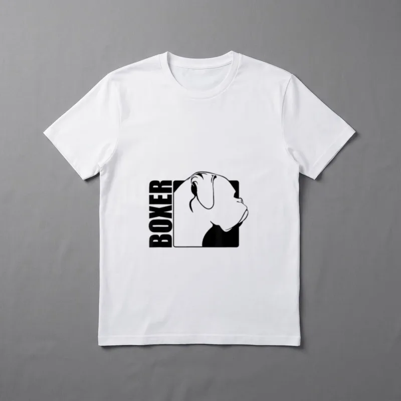 Boxer Hund Profil Hunderasse T-Shirt – Klassisches T-Shirt in Schwarz