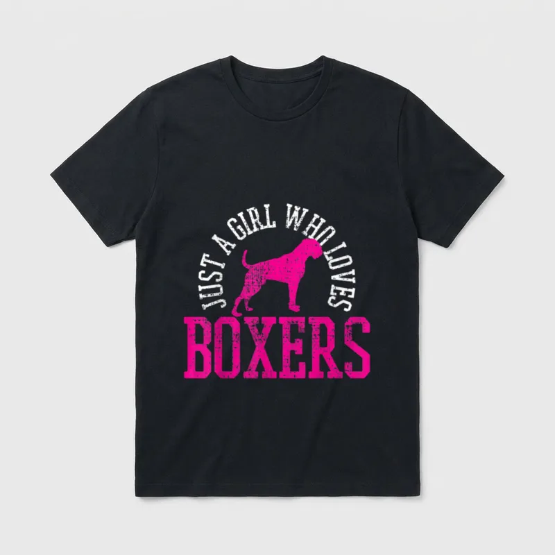Boxer Hund Vintage T-Shirt – Klassisches T-Shirt in Schwarz